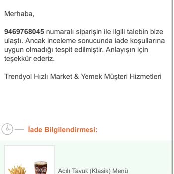 Trendyol Yemek Siparişimde Yaşadığım Sorunlar