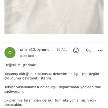 Boyner Online Kusurlu Ürünler Gönderiyor