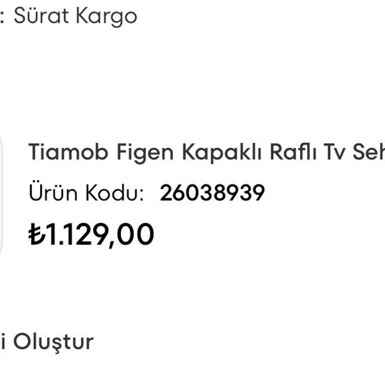 A101 Kargolanmayan Ürün Tiamob Marka TV Ünitesi