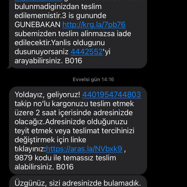 Aras Kargo Adrese Teslim Yapmamak İçin Adreste Yoktunuz Diyor