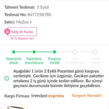 Trendyol Express Trendyol Gelmeyen Sipariş,. Gelmedi