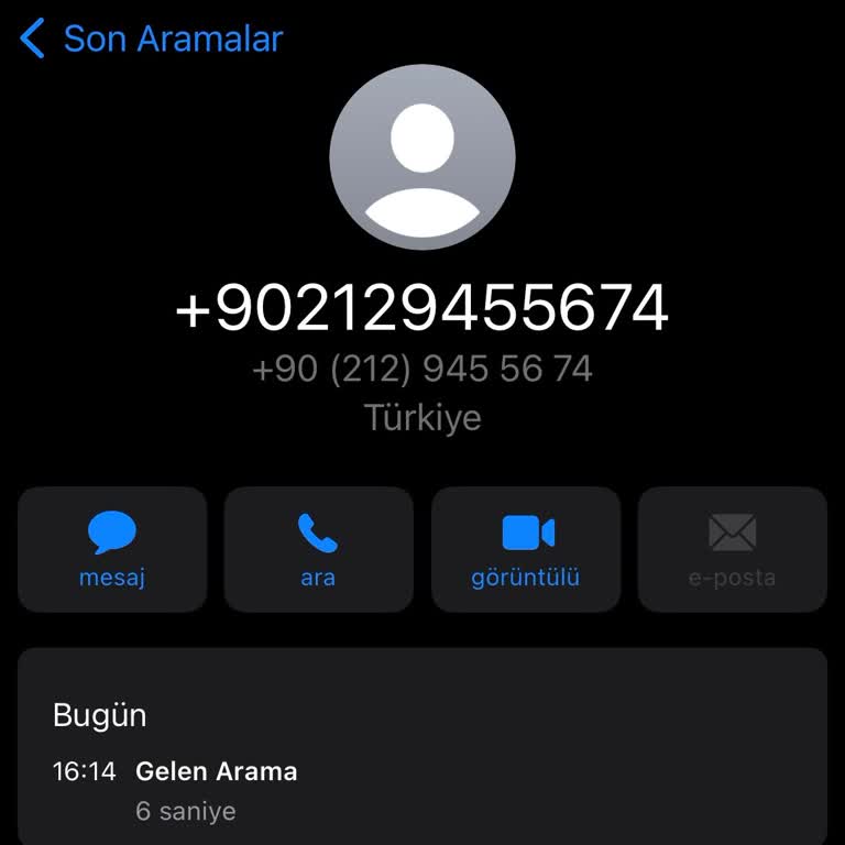 0212 945 56 74 Bilinmeyen Numaradan Arandım, Ses Verince Suratıma Kapadılar