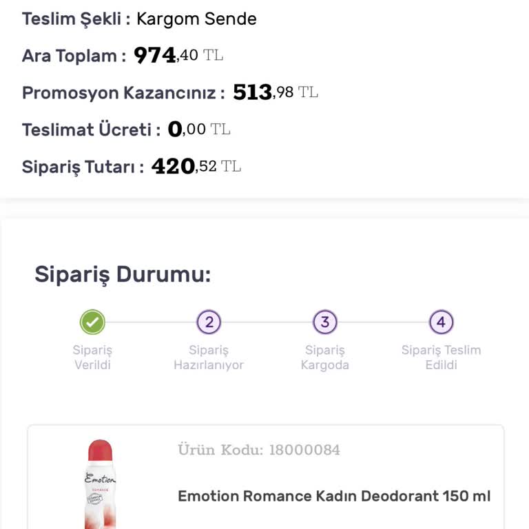 Gratis Siparişimde 3 Gündür Hareket Yok