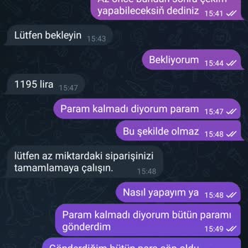 Telegram Carrefour SA AVM'de Şüpheli Ürün Satışı Ve Para İadesi Sorunu