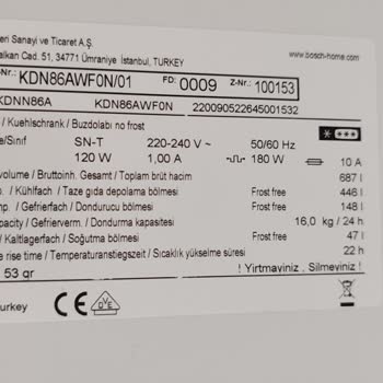 Bosch XXL Üstten Buzluklu Buzdolabı