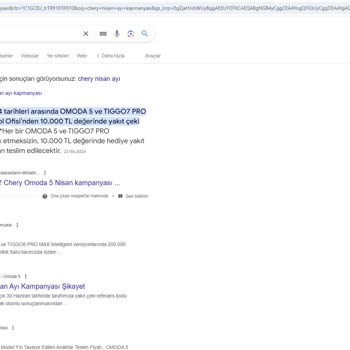 Chery Türkiye Tarafından Taahhüt Edilen Yakıt Çeki Tarafıma Verilmedi