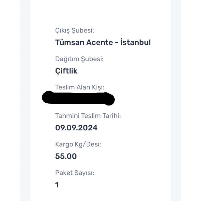 Sürat Kargo 30desi Üstü Kargo Teslimatının Daireye Yapılmaması