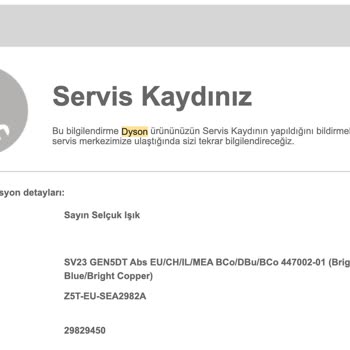 Dyson Müşteri Memnuniyeti ''0''