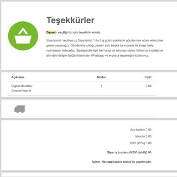 Dyson Müşteri Memnuniyeti ''0''
