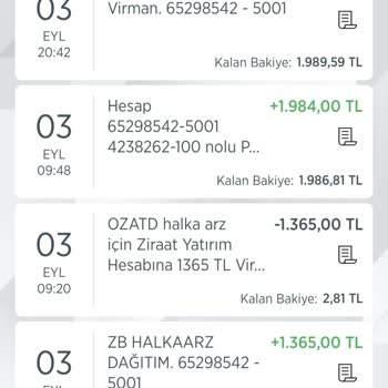 Ziraat Yatırım Ziraat Mobilde Katıldığım Halka Arzda Param Eksik Yattı
