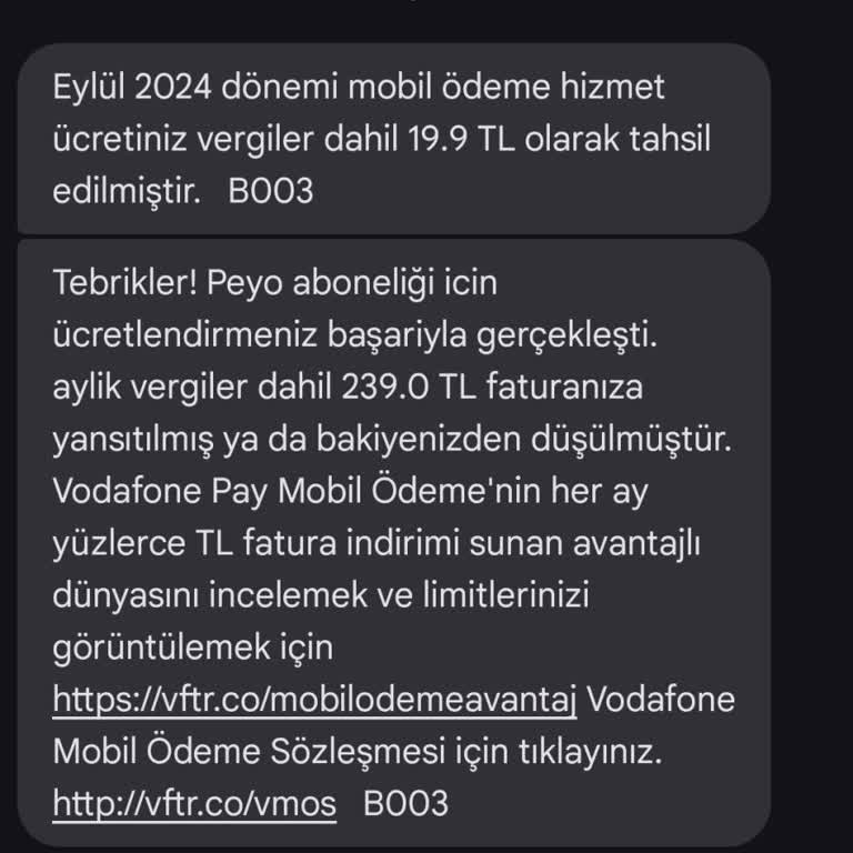 Vodafone Pay Vodafone Mobil Ödeme Ücretinin İptal Ve İadesini Talep Ediyorum.