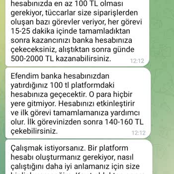 Telegram Üzerinden Sürekli Para Yükleme Talebi