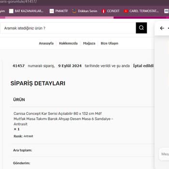 Dekor Vitrin Ödeme Sonrası İptal Ve İade Sorunu