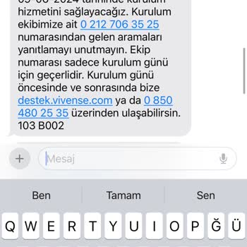 Vivense Ürünümüzü Kurmuyor Ve İletişime Geçemiyoruz.