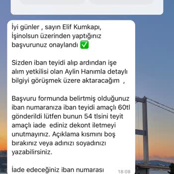 İşin Olsun IBAN Ve Kişisel Bilgi İsteme