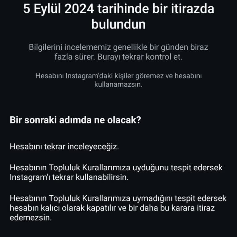 Instagram Hesabım Askıya Alındı