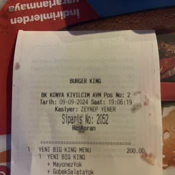 Burger King Konya Şubesi Hayal Kırıklığı Yaşattı