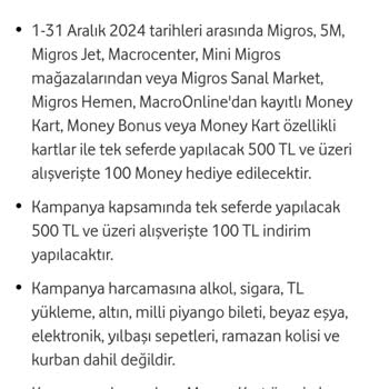 Vodafone Red Migros Kampanyası Hakkında Yanıltıcı Bilgilendirme
