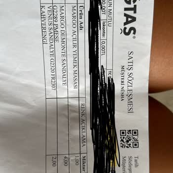 Doğtaş Mobilya Sipariş Verilen Ürünün 3 Ton Koyu Renginin Teslim Edilmesi