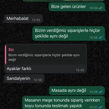 Doğtaş Mobilya Sipariş Verilen Ürünün 3 Ton Koyu Renginin Teslim Edilmesi