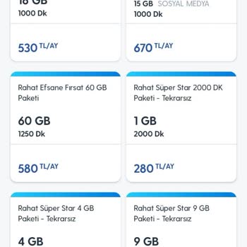 Turkcell'in Yüksek Ücretli ve Düşük İnternetli Tarifeleri
