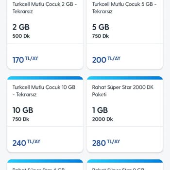 Turkcell'in Yüksek Ücretli ve Düşük İnternetli Tarifeleri