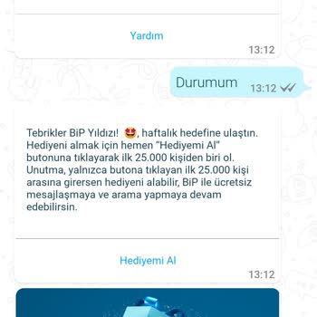 BİP Yıldızları Kampanyasında Hedefe Ulaştım Ama Ödül Alamadım