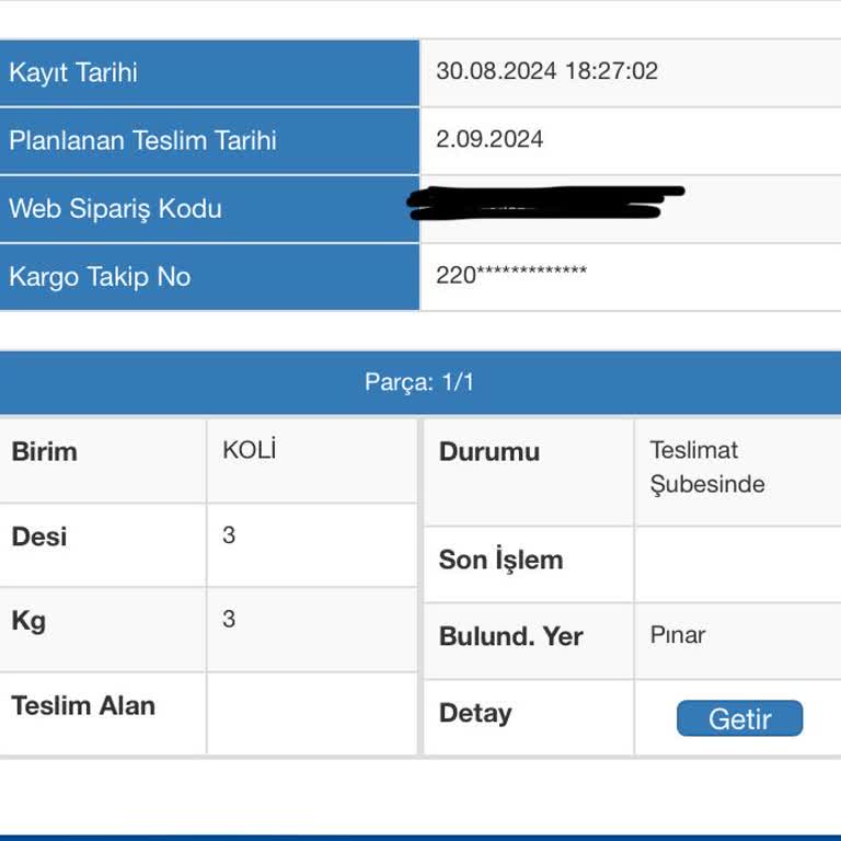 Sürat Kargo Şirketi Ulaşılmayan Kargom