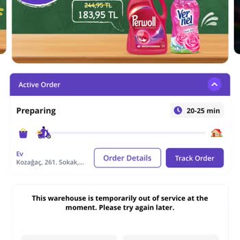 Getir Sipariş Uzun Süreli Gecikme