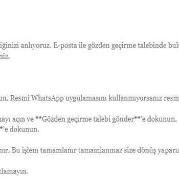 WhatsApp Spam Nedeniyle Bu Hesap Artık WhatsApp'ı Kullanamaz.