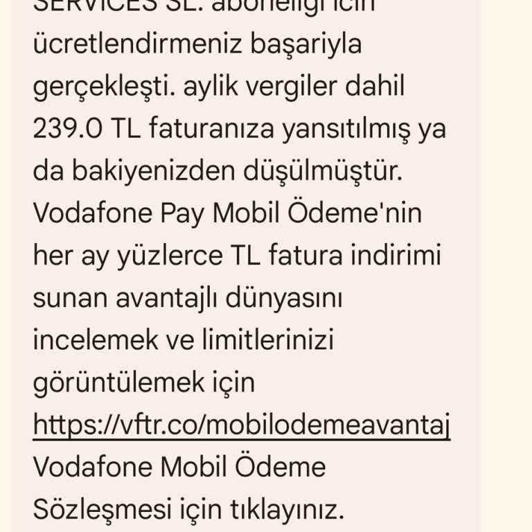 Vodafone Pay İade Talebi İsteği