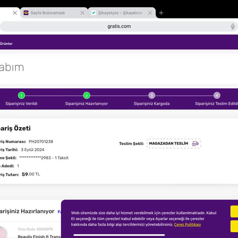 Gratis Kargolaması Çok Yavaş!