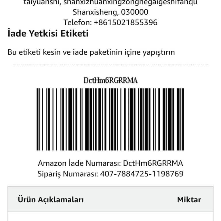 Amazon Türkiye'den Alınan Ürün İadesinde Yaşanan Sorunlar