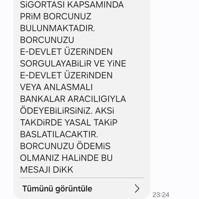 Devlet Çalışmayan Vatandaştan SGK Prim Borcunu İstiyor.