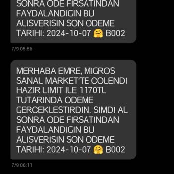 Migros Yemek Migros MoneyPay Üzerinden Bilgim Dışında Yapılan Harcama