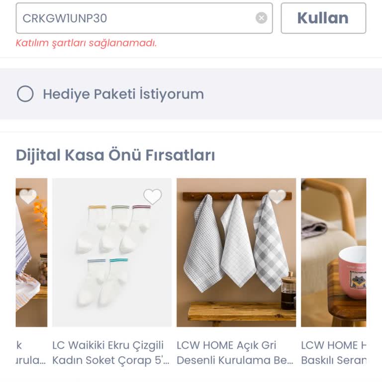 LC Waikiki Kupon Kodu Kullanamıyorum