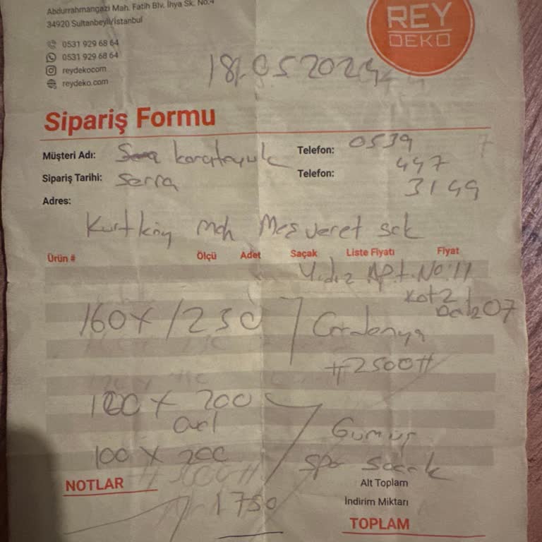 Reydeko Halı Sultanbeyli Şube İptal Ettikleri Ürünün İadesini Vermiyor