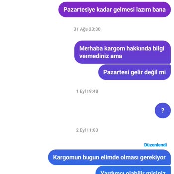 Mistbeige Siparişim Hala Gelmedi