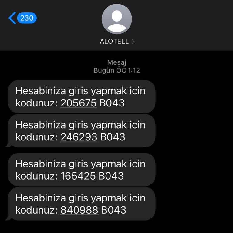 Alotell Akar Telekom ALL Otel SMS Bildirimi