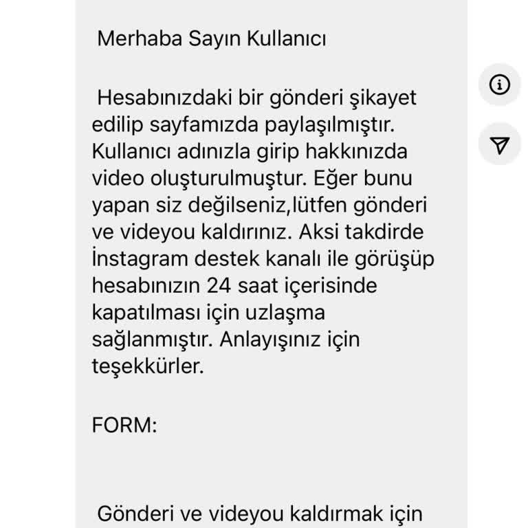 Instagram Şikayet Yardım Merkezi Adına Gelen Mesajın Güvenilirliği Hakkında Endişeler