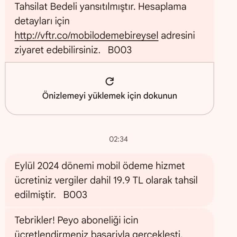 Vodafone Pay Sorgusuz Kesinti Yapıldı