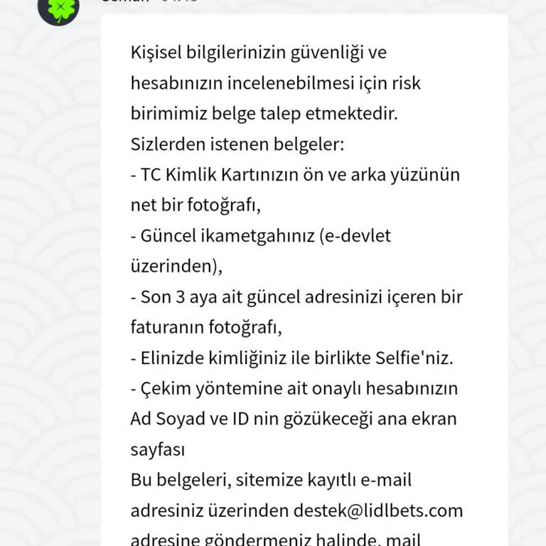 Lidlbet Paramı Alamıyorum... D