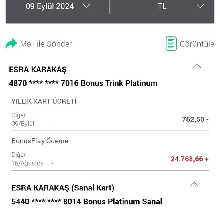 Garanti BBVA Garanti Kart Aidat