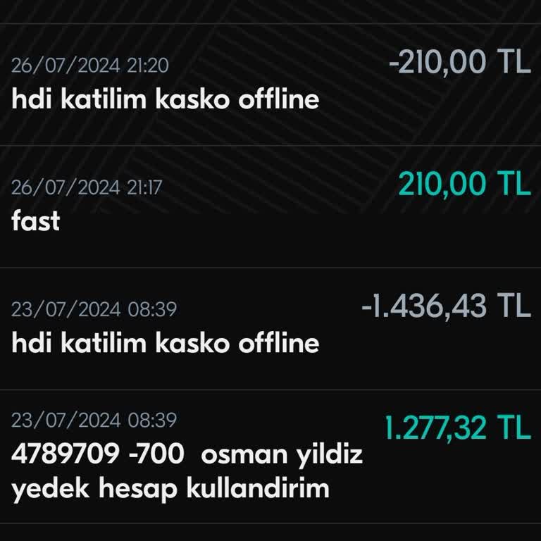 Türkiye Finans Olmayan Aracıma Kasko Yaptı Beni Borçlandırdı.