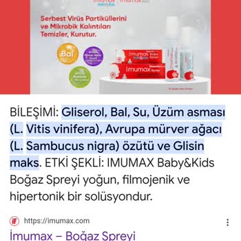 İmuneksfarma Boğaz Spreyi Glisin Tehlikesi Tahriş Ve Ödem