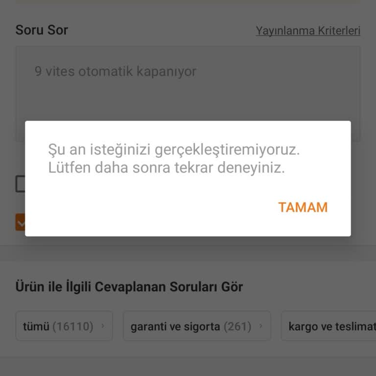 Trendyol Sorun Giderilmiyor!