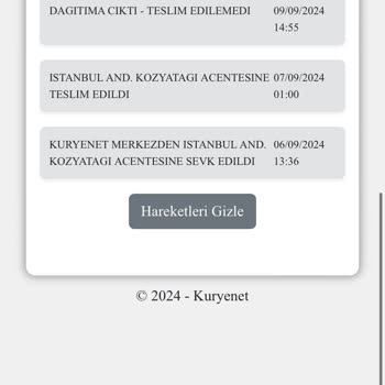 Kuryenet Bana Ulaşmadan Gönderinizi Teslim Edemedik Diyor