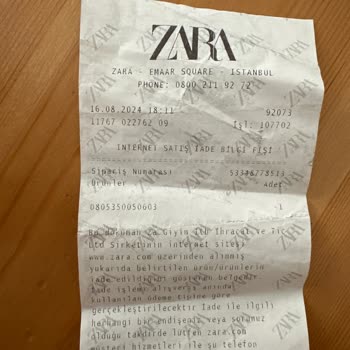 Zara Ücret İadesi Yapmadı