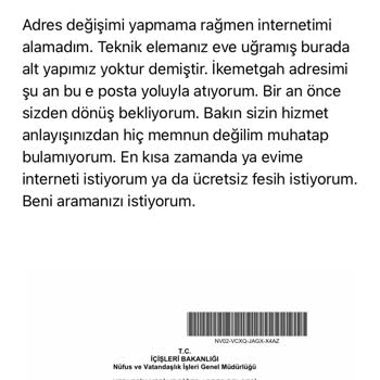 Adres Değişimi Yapmam Ve TÜRKSAT Kablo Net Tarafından Rezil Edilmem