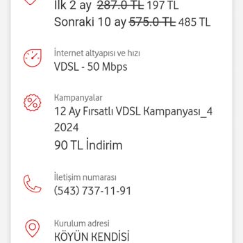 Vodafone Net Yanlışlık Olduğunu Düşünerek Dönüş Bekliyorum